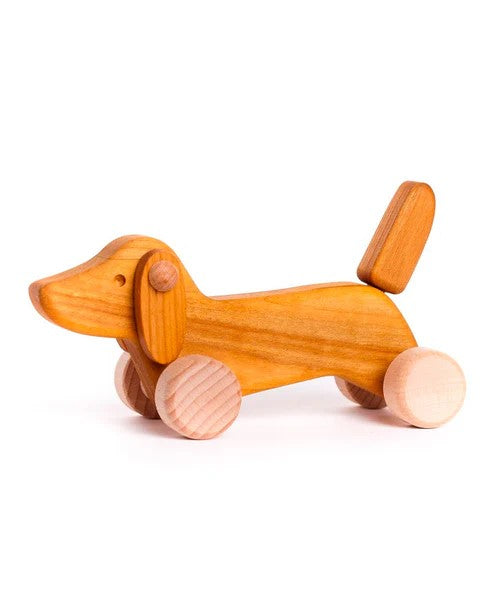 BAJO - WOODEN DACHSHUND: NATURAL 