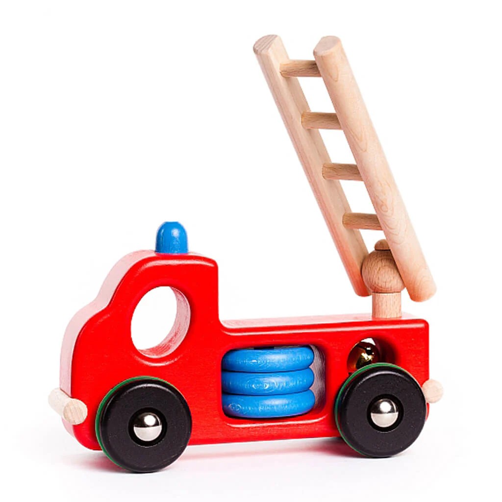 BAJO - WOODEN FIRE ENGINE H1 WITH HOSE 