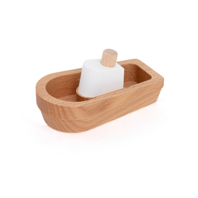 BAJO - WOODEN FISHING BOAT: WHITE