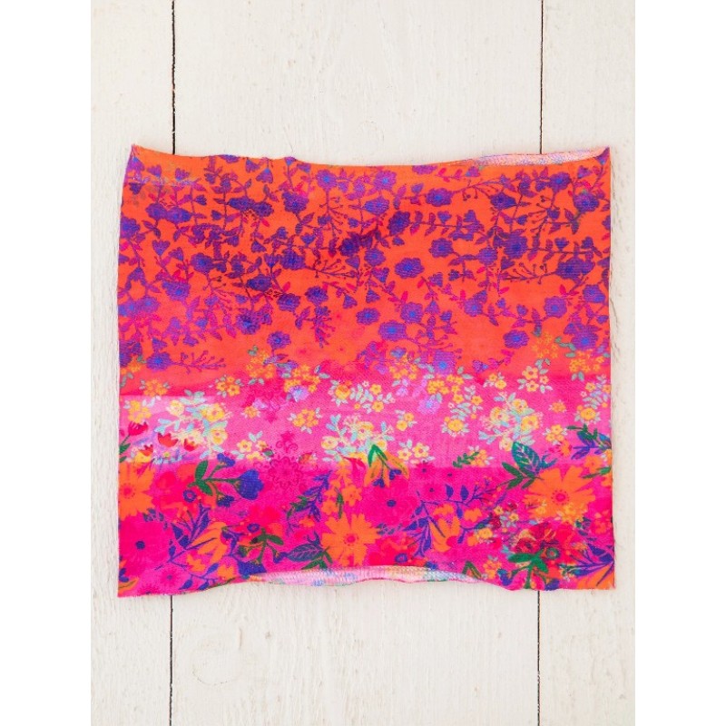 CARE & SHARE - BOHO HALF BANDANA: PINK FLORAL 