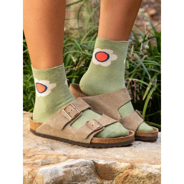 NATURAL LIFE - ROLL TOP SOCKS SET: FLOWER MUSHROOM 