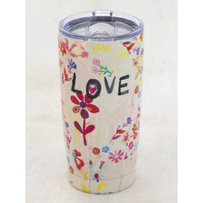 NATURAL LIFE - WATER TUMBLER: LIFE IS A CANVAS LOVE 