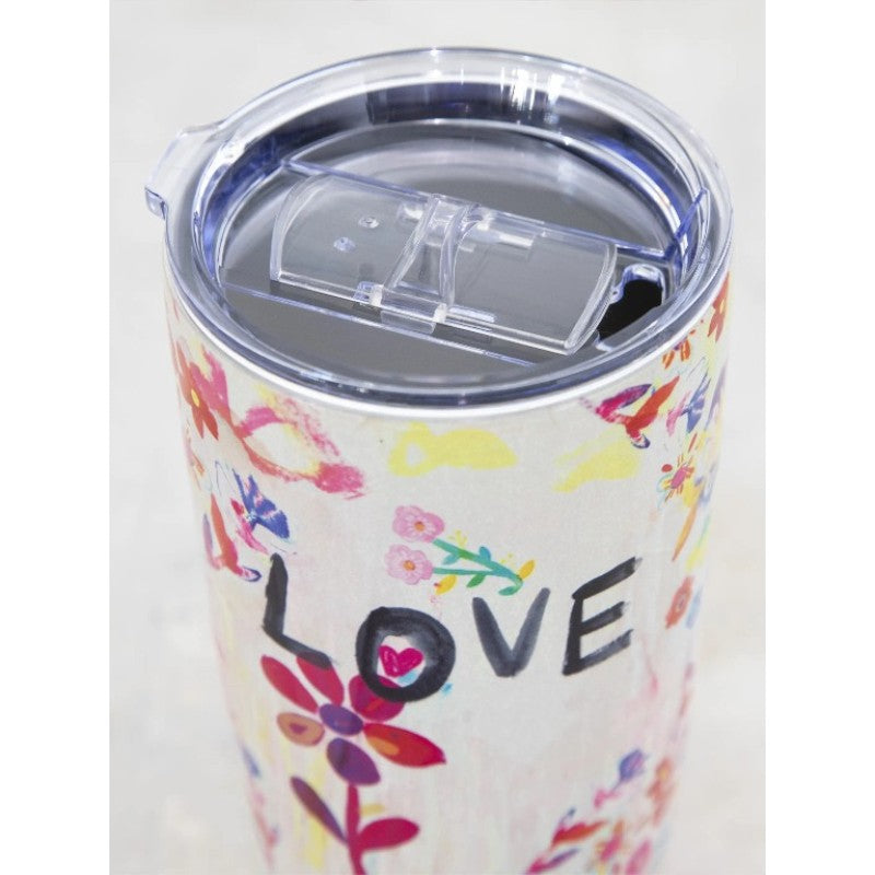 NATURAL LIFE - WATER TUMBLER: LIFE IS A CANVAS LOVE 