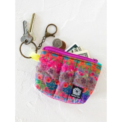 NATURAL LIFE - PUFFY MINI COIN PURSE KEY CLIP: PINK