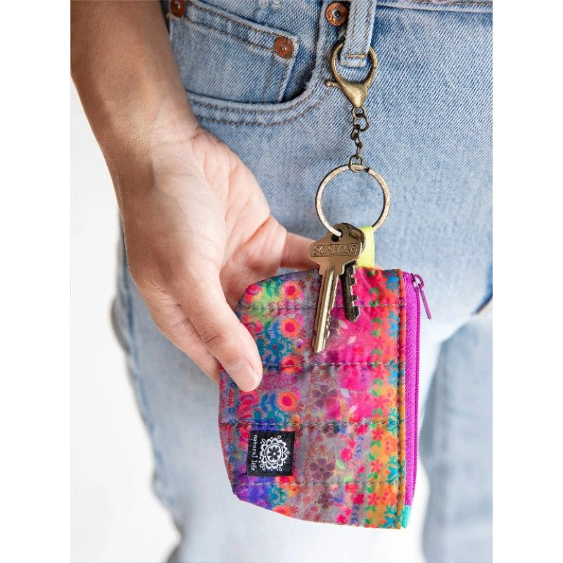 NATURAL LIFE - PUFFY MINI COIN PURSE KEY CLIP: PINK