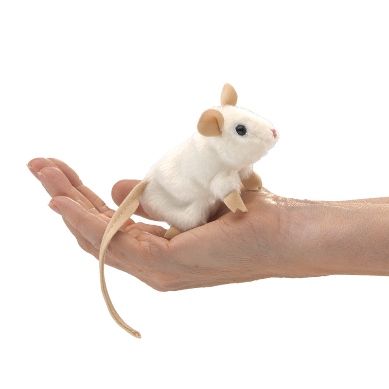 FOLKMANIS - FINGER PUPPET - WHITE MOUSE