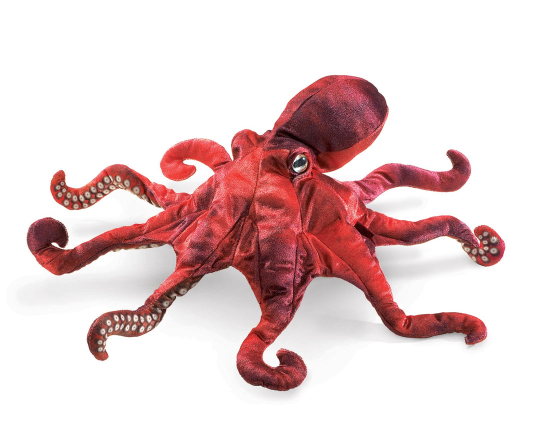 FOLKMANIS - RED OCTOPUS PUPPET