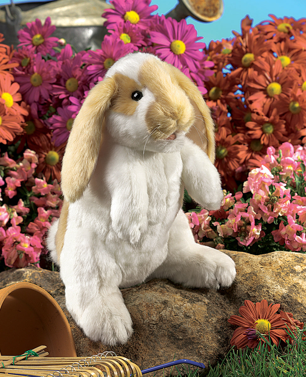 FOLKMANIS - HAND PUPPET; STANDING LOP RABBIT 