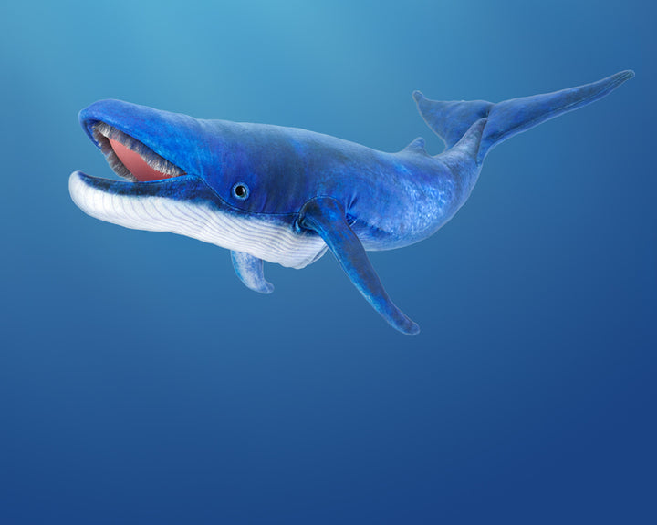 FOLKMANIS - HAND PUPPET: BLUE WHALE 