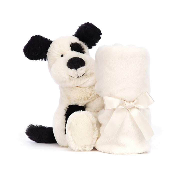 JELLYCAT - BASHFUL BLACK AND WHITE PUPPY SOOTHER