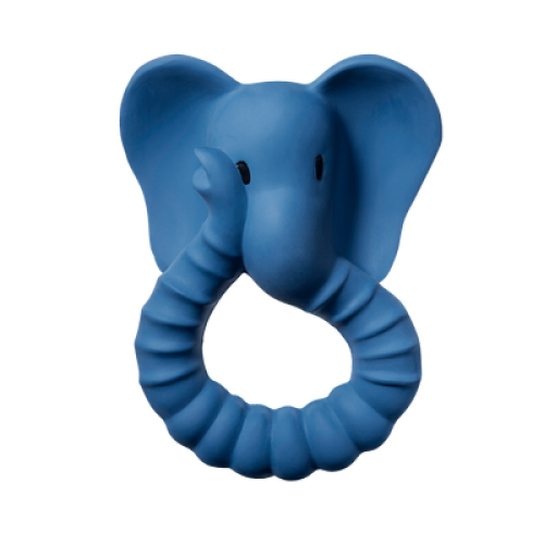 NATRUBA - NATURAL TEETHER ELEPHANT: BLUE 