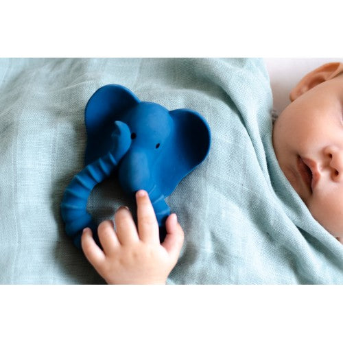 NATRUBA - NATURAL TEETHER ELEPHANT: BLUE 