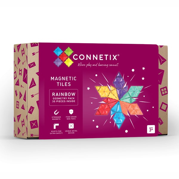 CONNETIX TILES - RAINBOW GEOMETRY PACK: 30PC