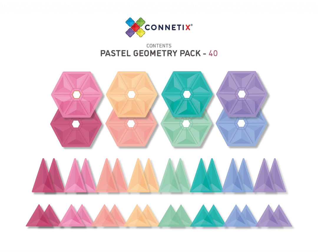 CONNETIX TILES - RAINBOW GEOMETRY PACK: 30PC