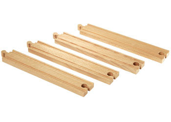 BRIO - LONG STRAIGHT TRACKS: 4PCS 