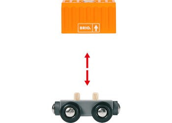 BRIO - THREE WAGON CARGO TRAIN: 7 PIECES 