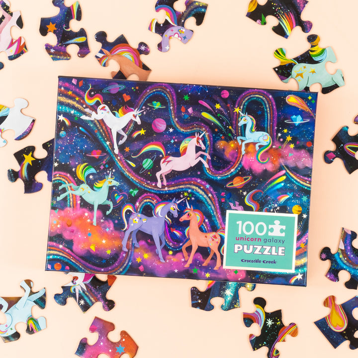 CROCODILE CREEK - HOLOGRAPHIC PUZZLE 100PC: UNICORN GALAXY 