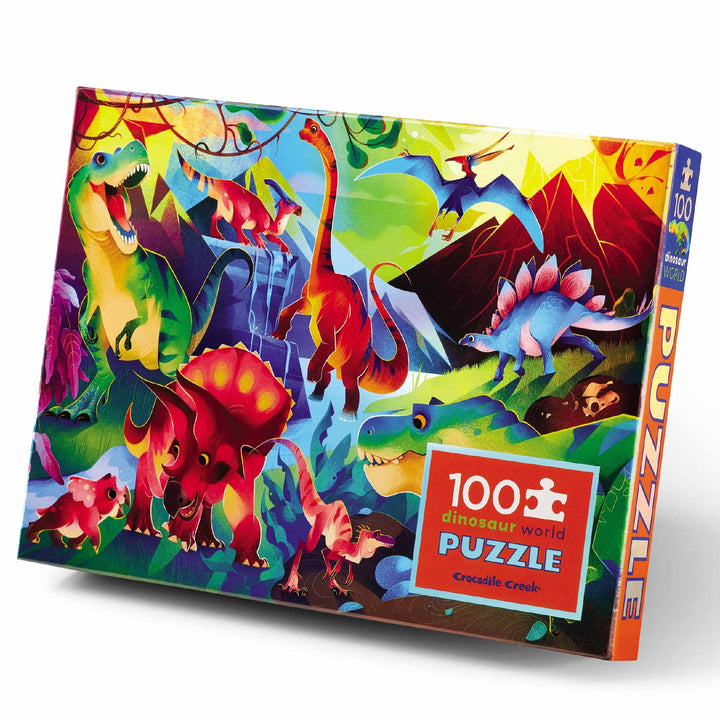 CROCODILE CREEK - HOLOGRAPHIC PUZZLE 100PC: DINOSAUR WORLD