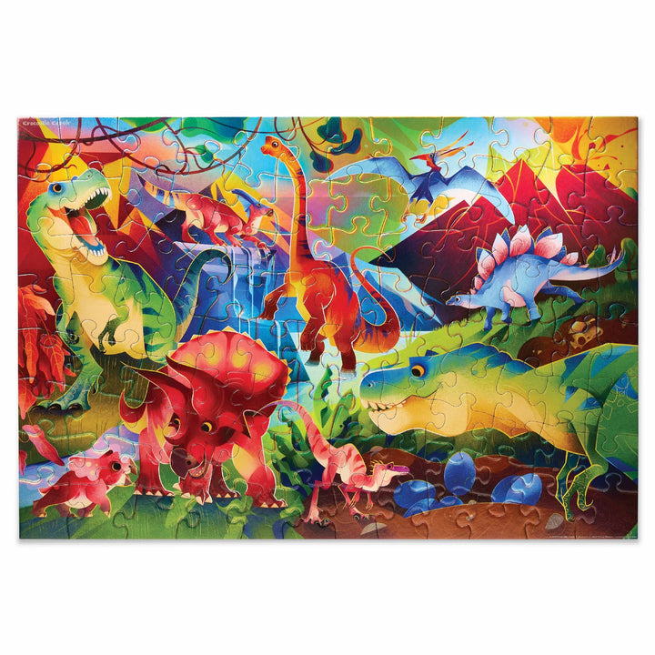 CROCODILE CREEK - HOLOGRAPHIC PUZZLE 100PC: DINOSAUR WORLD