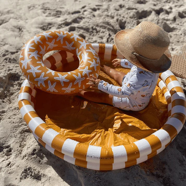 SWIM ESSENTIALS - INFLATEABLE POOL: YELLOW STRIPES