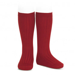 CONDOR - RIB KNEE HIGH SOCK: COLOUR #554 GUINDA [sz:000]