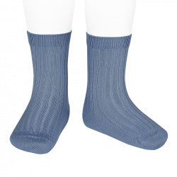 CONDOR - RIB SHORT SOCK: COLOUR #449 AZUL FRANCIA BLUE [sz:000]