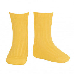 CONDOR - RIB SHORT SOCK: COLOUR #630 AMARILLO YELLOW [sz:000]