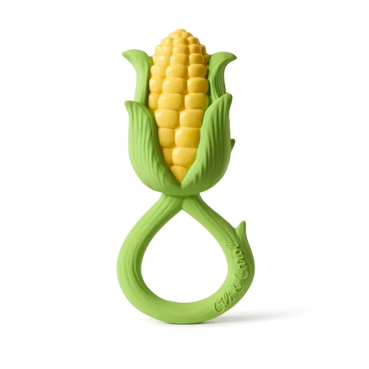 OLI & CAROL - TEETHER: CORN RATTLE TOY