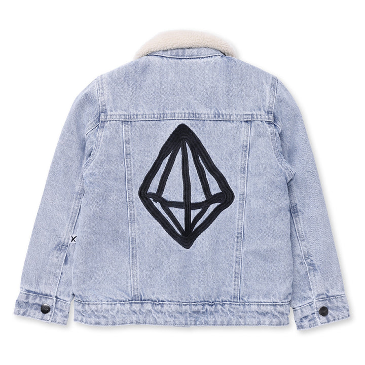 MINTI - HAPPY FACE DENIM BOMBER [sz:2 YRS]