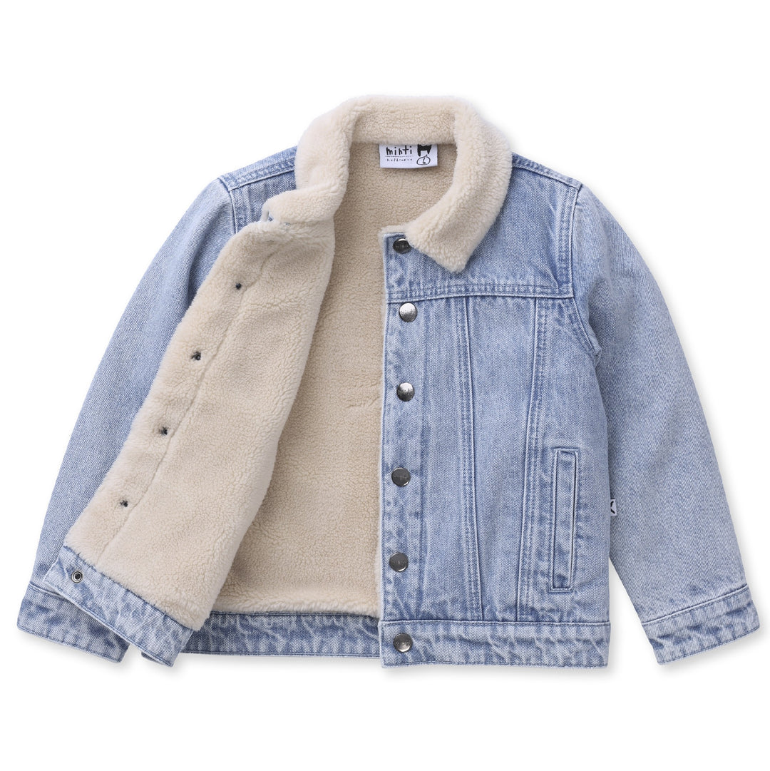 MINTI - HAPPY FACE DENIM BOMBER [sz:2 YRS]