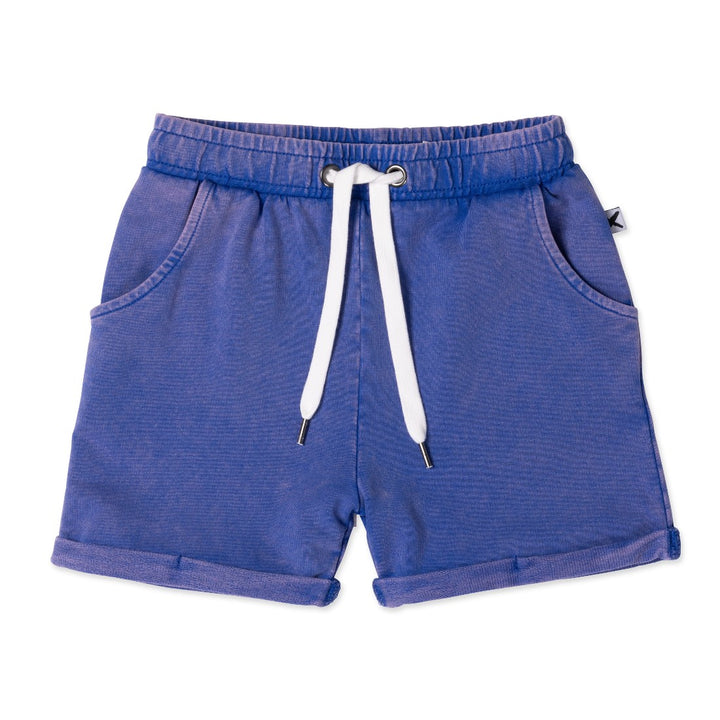 MINTI - BLASTED TRACK SHORT: BLUE WASH