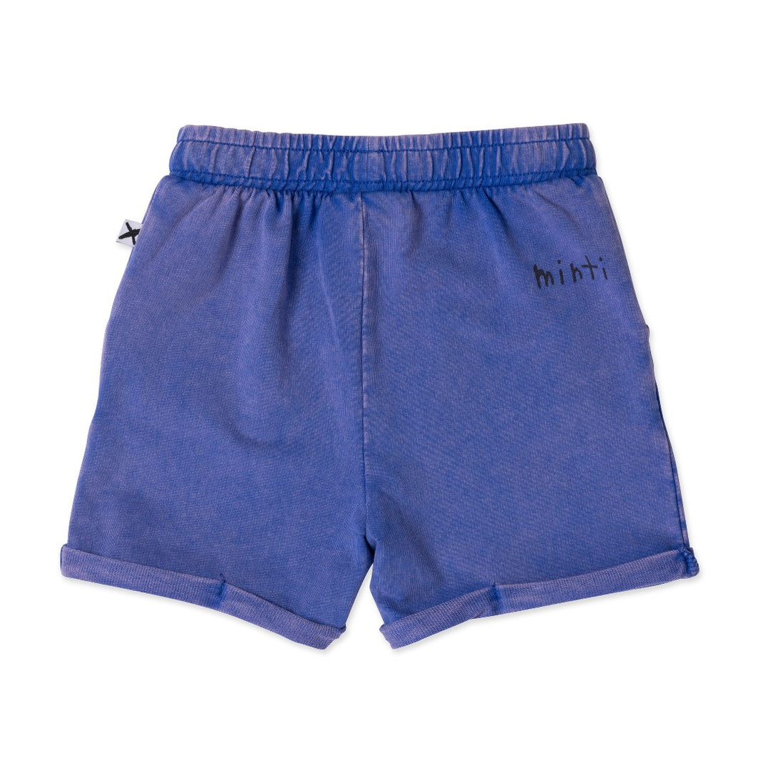 MINTI - BLASTED TRACK SHORT: BLUE WASH