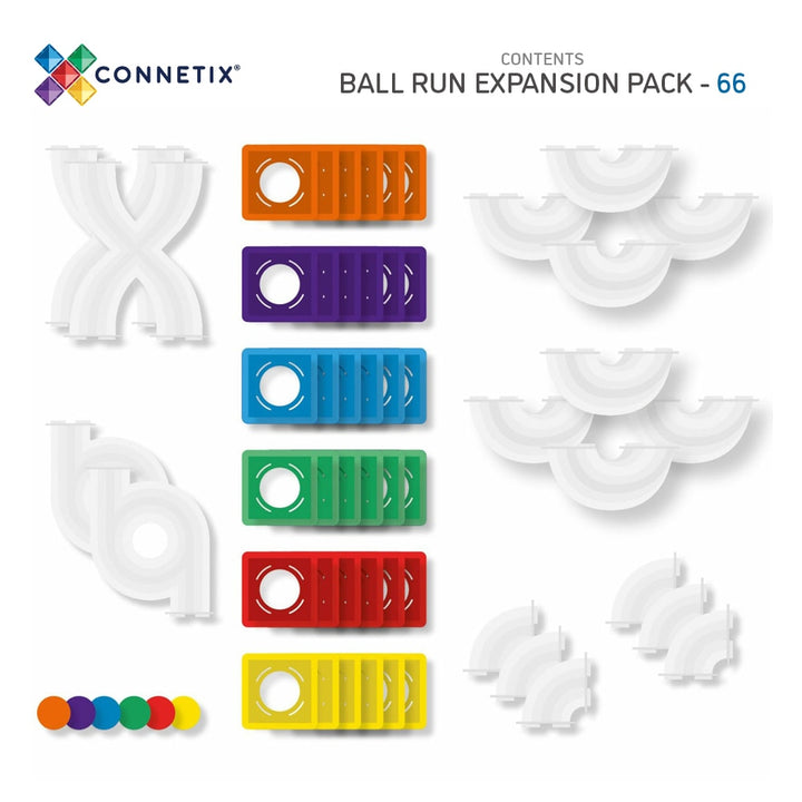 CONNETIX TILES - BALL RUN EXPANSION PACK: 66PC