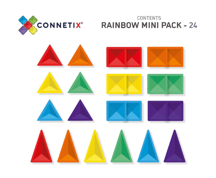 CONNETIX TILES - RAINBOW MINI PACK: 24PC