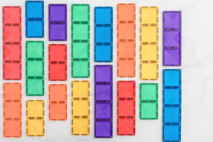 CONNETIX TILES - RAINBOW RECTANGLE PACK: 18PC