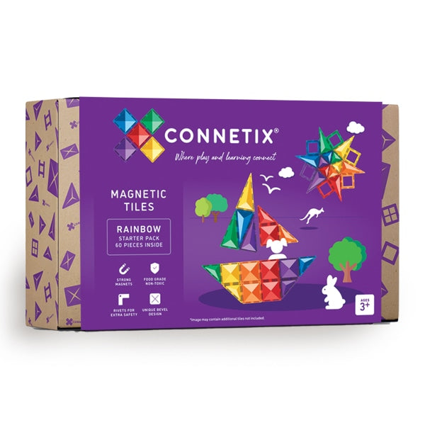 CONNETIX TILES - RAINBOW STARTER PACK: 60PC