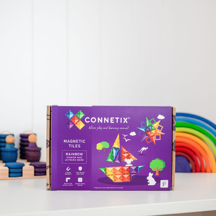 CONNETIX TILES - RAINBOW STARTER PACK: 60PC