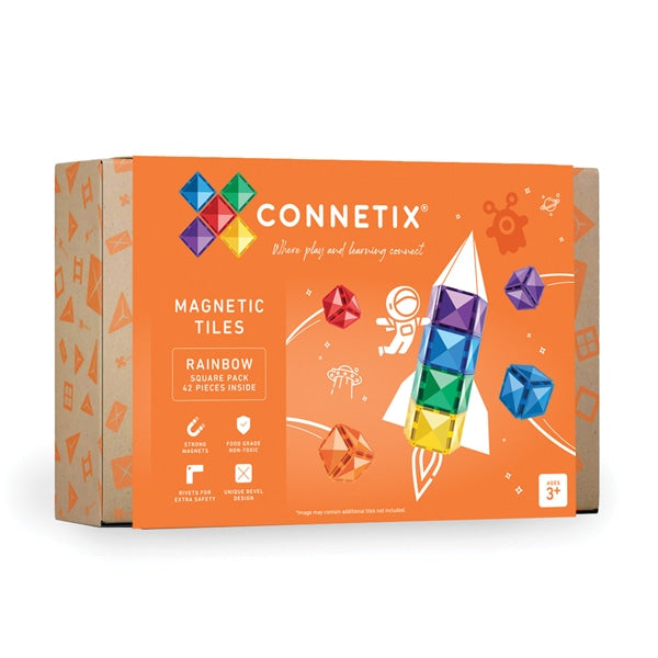 CONNETIX TILES - RAINBOW SQUARE PACK: 42PC