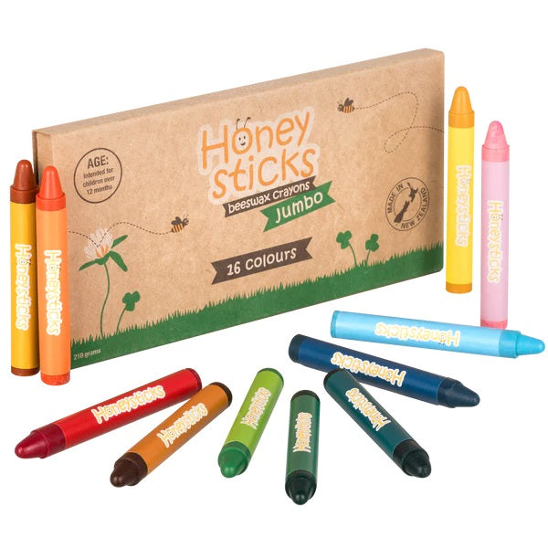 HONEYSTICKS - BEES WAX CRAYONS JUMBO PACK 