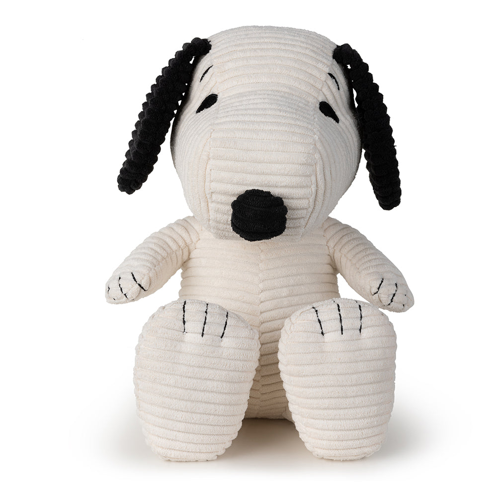 BON BON TOYS - SNOOPY SITTING CORDURAOY CREAM IN A GIFT BOX 