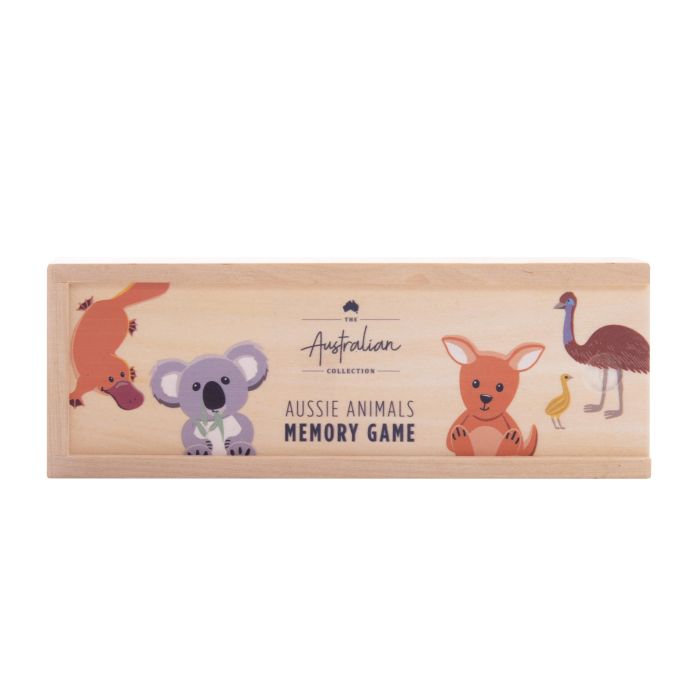 AUSTRALIAN COLLECTION - AUSSIE ANIMALS WOODEN MEMORY GAME 