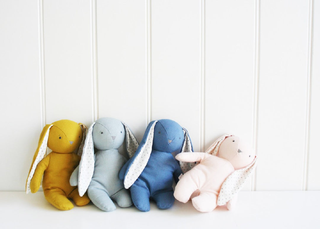 ALIMROSE - BOBBY FLOPPY BUNNY: CHAMBRAY LINEN 