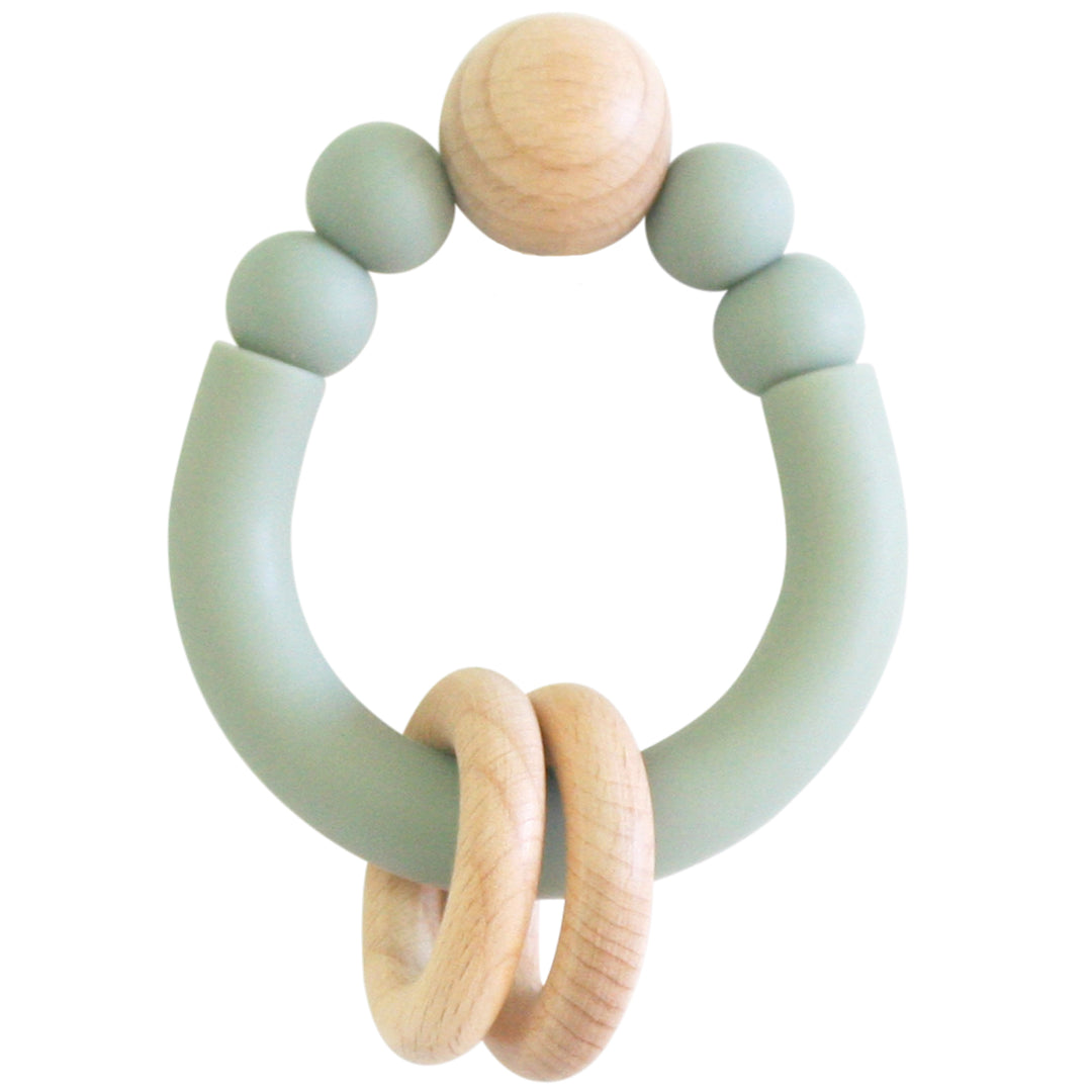 ALIMROSE - REMY BEECHWOOD SILICONE TEETHER: SAGE 