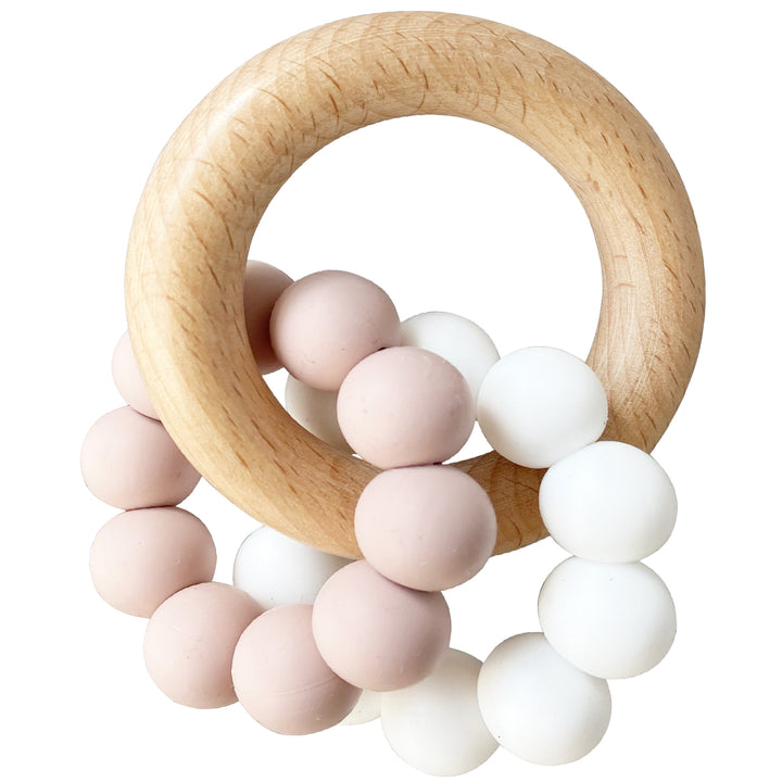 ALIMROSE - BEECHWOOD DOUBLE TEETHER RING: PETAL WHITE 