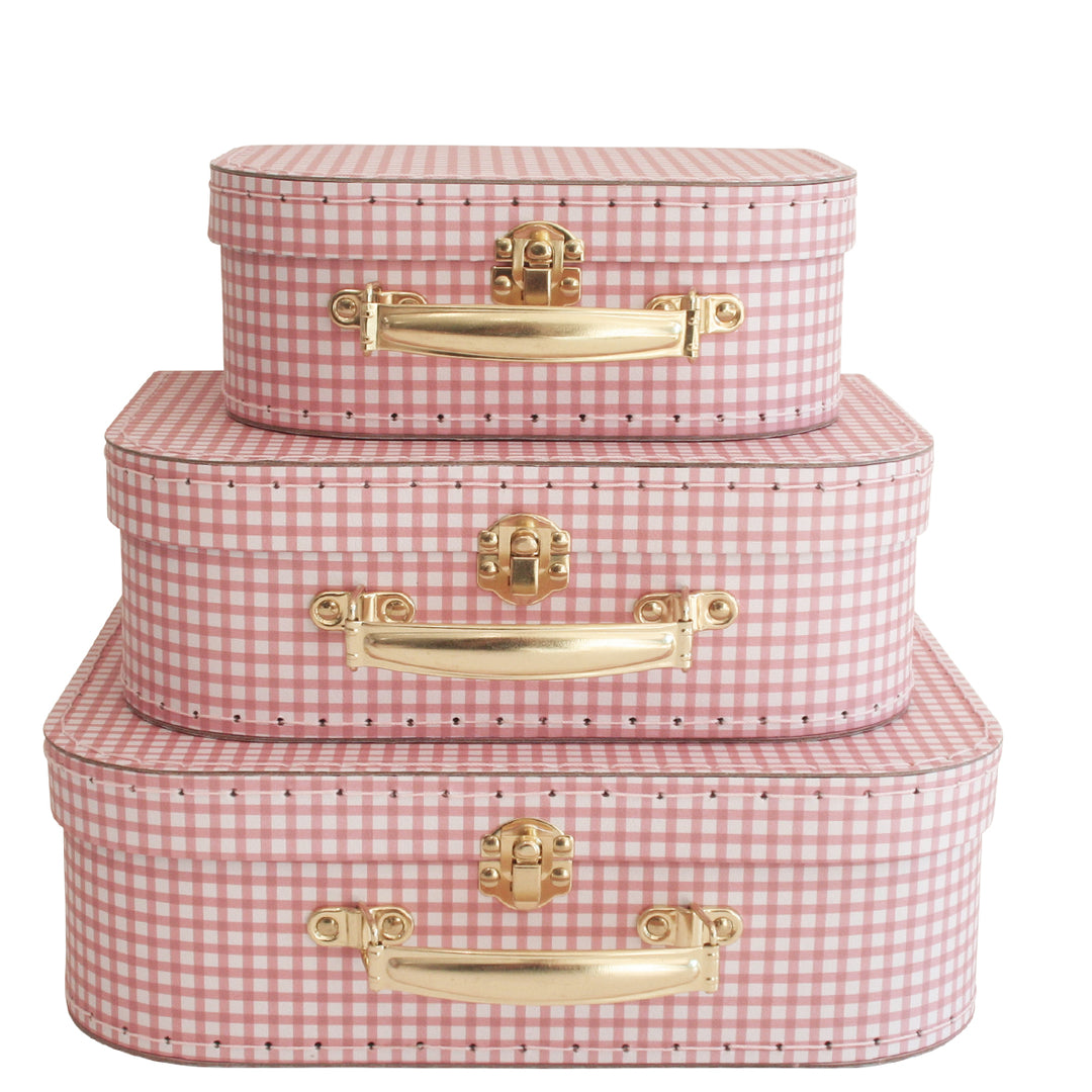 ALIMROSE - KIDS CARRY CASE SET: ROSE GINGHAM 