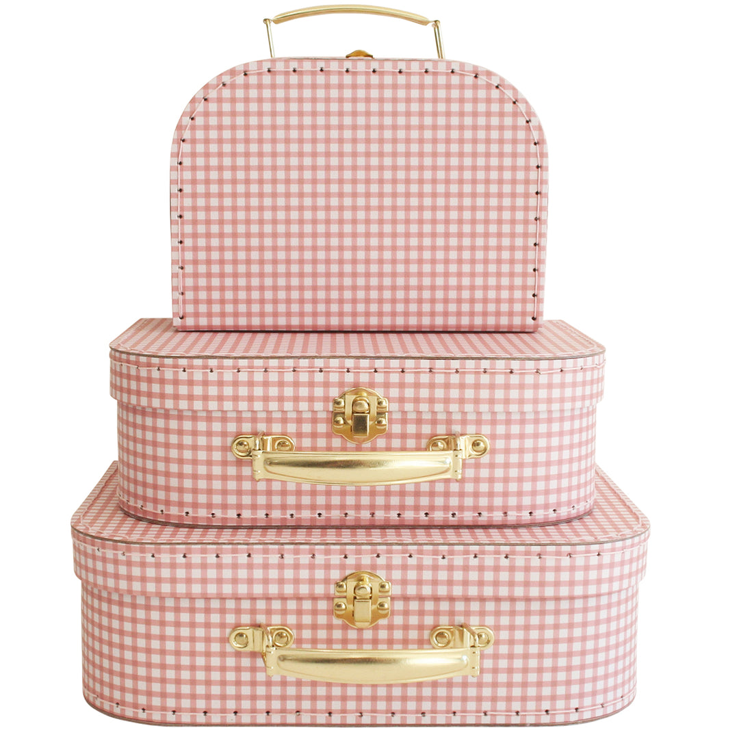 ALIMROSE - KIDS CARRY CASE SET: ROSE GINGHAM 