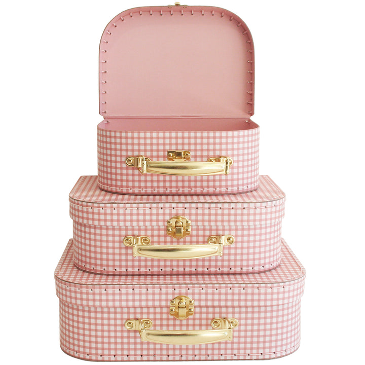 ALIMROSE - KIDS CARRY CASE SET: ROSE GINGHAM 