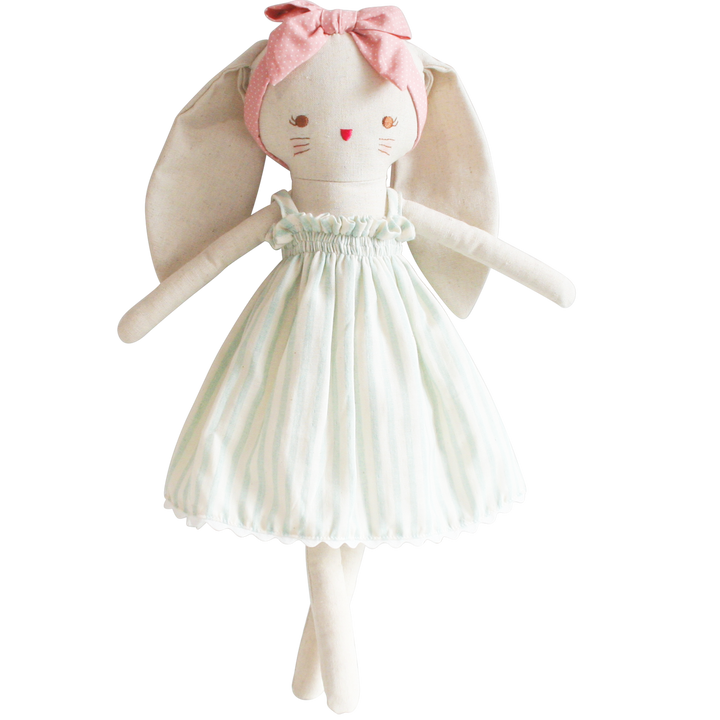 ALIMROSE - LARGE BOPSY BUNNY: SAGE STRIPE 