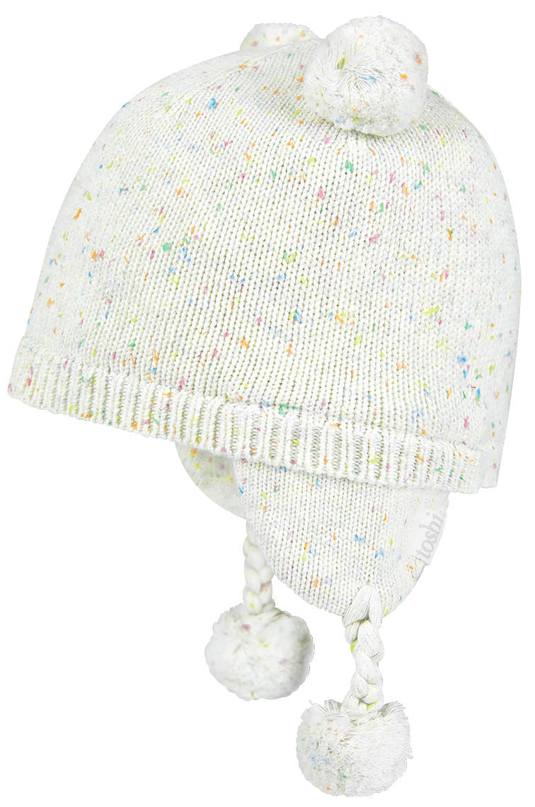 TOSHI - ORGANIC EARMUFF BEANIE SNOWY: SNOWFLAKE [sz:XXS - 37CM]