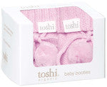 TOSHI - MARLEY ORGANIC NEWBORN BOOTIES: LAVENDER 